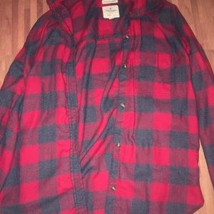a plaid american eagle flannel